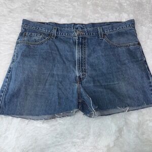 Levi Strauss 550 Mens Relaxed Fit‎ Blue Denim Cutoff Shorts Size 42